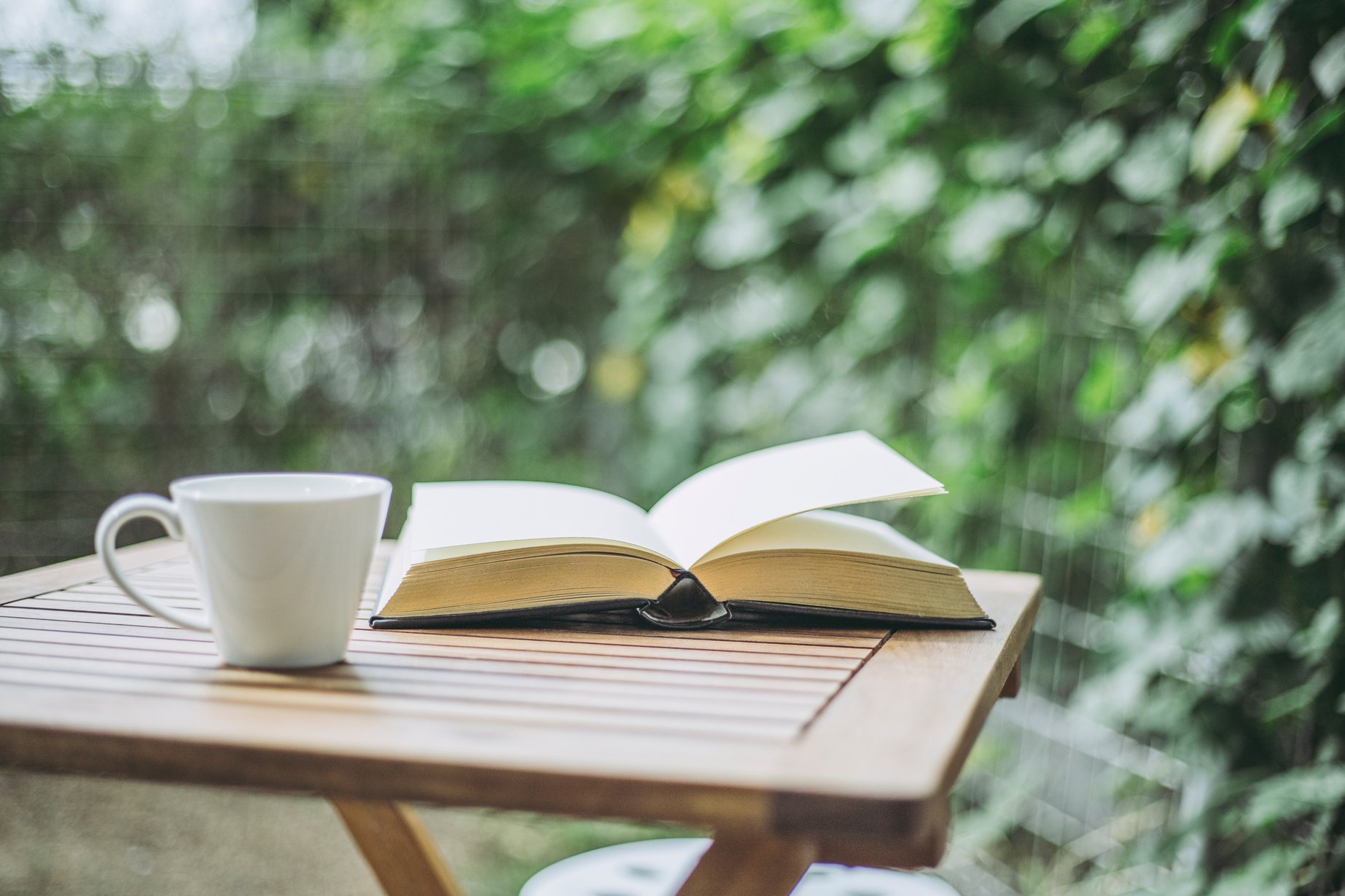 Wooden tables and books